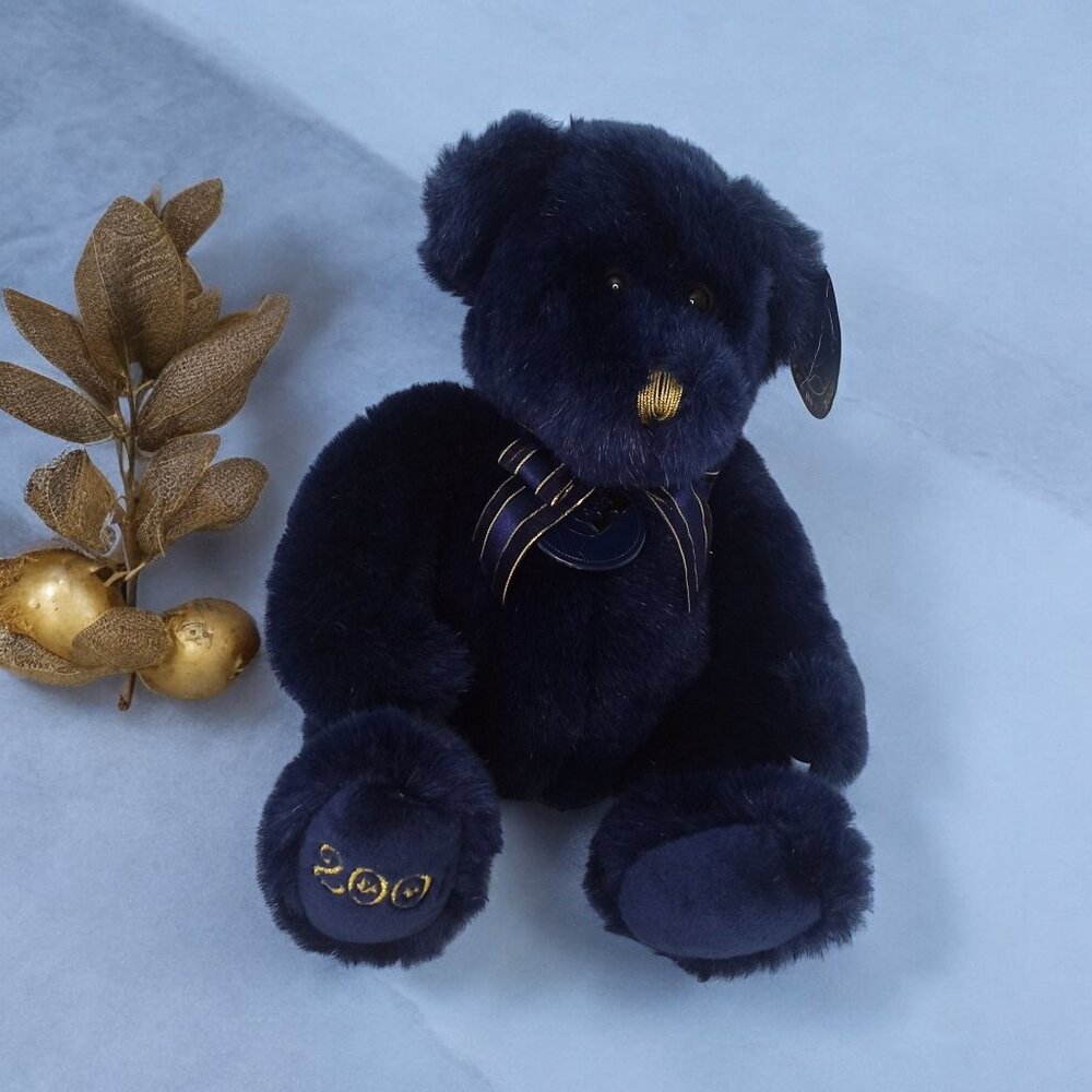 Teddy Bear Plush Build A Bear 2001 Sapphire Blue Collectible Stuffed Animal 12"